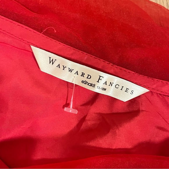 NWOT Eshakti Wayward Fancies One Shoulder Ruffle Tier Mesh Midi Dress - Picture 6 of 7